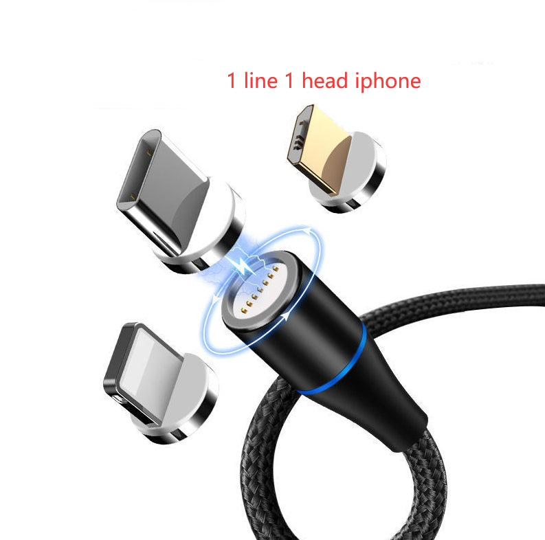 Magnetic data cable three in one fast charge