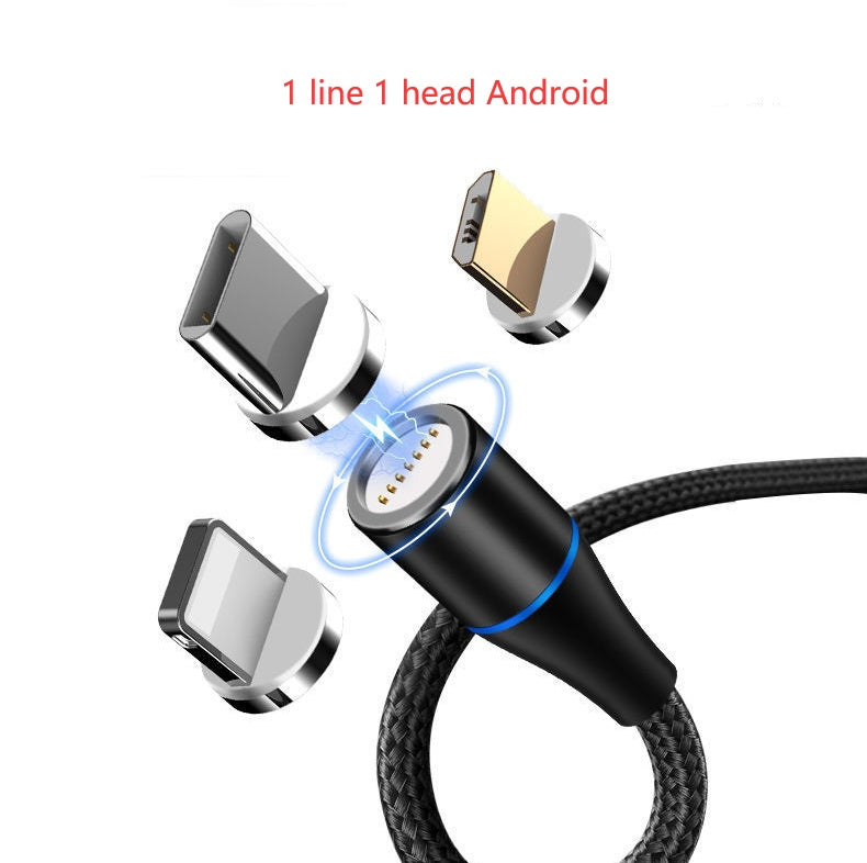 Magnetic data cable three in one fast charge