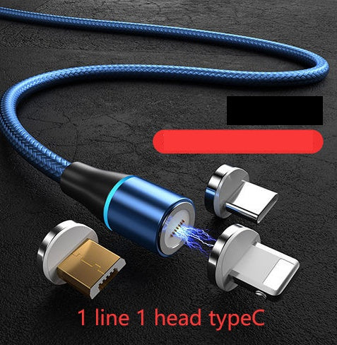 Magnetic data cable three in one fast charge